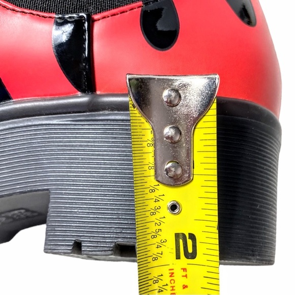 Iron Fist Fire Flame Red and Black Grunge Harajuku Boots Size 5 - Picture 10 of 16